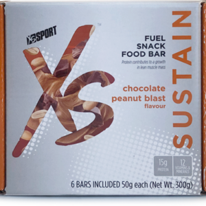 XS FUEL SNACK FOOD BAR – CHOCOLATE PEANUT (6 X 50gr)